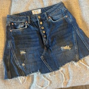 Free People Denim Mini Skirt